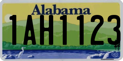 AL license plate 1AH1123