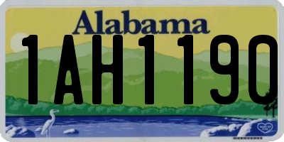 AL license plate 1AH1190