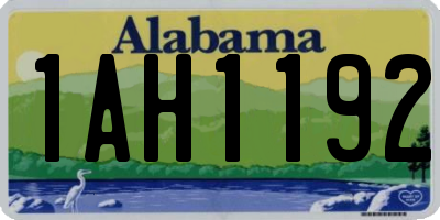 AL license plate 1AH1192