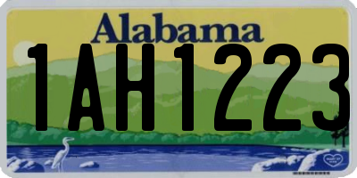 AL license plate 1AH1223