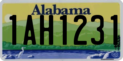 AL license plate 1AH1231