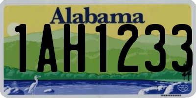 AL license plate 1AH1233