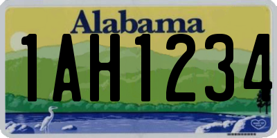 AL license plate 1AH1234