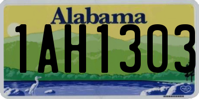 AL license plate 1AH1303