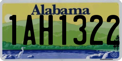 AL license plate 1AH1322