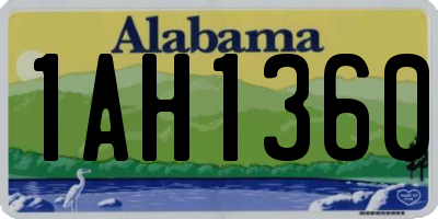 AL license plate 1AH1360