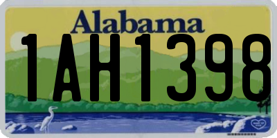AL license plate 1AH1398