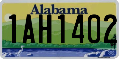 AL license plate 1AH1402
