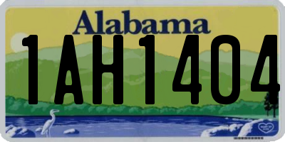 AL license plate 1AH1404