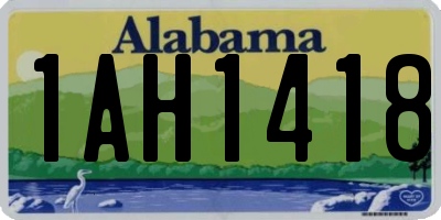 AL license plate 1AH1418