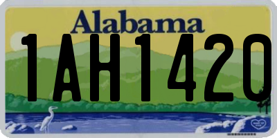 AL license plate 1AH1420