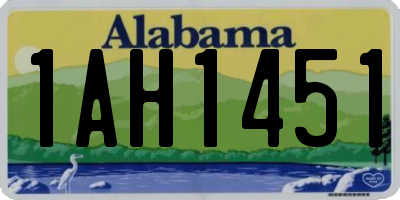 AL license plate 1AH1451