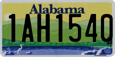 AL license plate 1AH1540