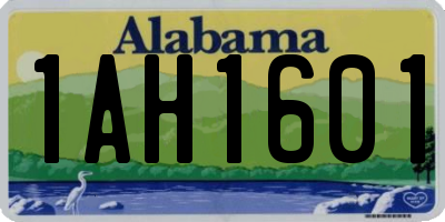 AL license plate 1AH1601