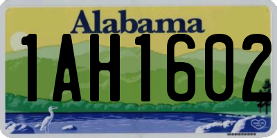 AL license plate 1AH1602