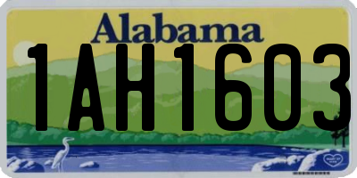 AL license plate 1AH1603