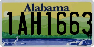 AL license plate 1AH1663