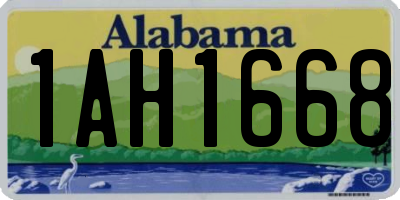 AL license plate 1AH1668