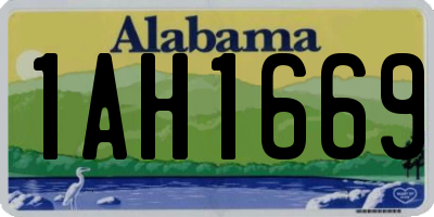 AL license plate 1AH1669