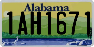 AL license plate 1AH1671