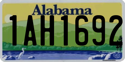 AL license plate 1AH1692