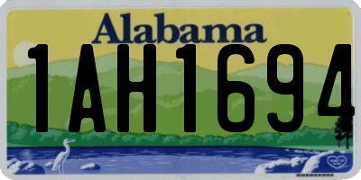 AL license plate 1AH1694