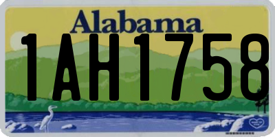 AL license plate 1AH1758