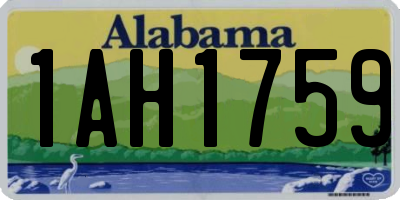 AL license plate 1AH1759