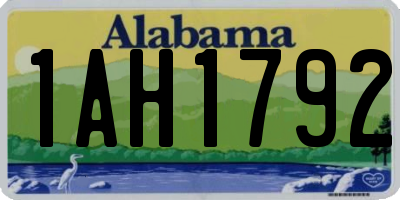 AL license plate 1AH1792
