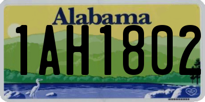 AL license plate 1AH1802