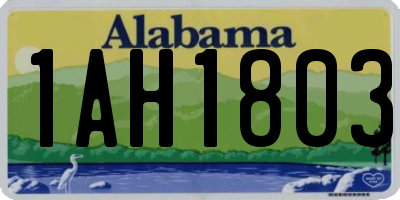 AL license plate 1AH1803
