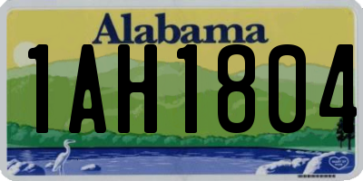 AL license plate 1AH1804