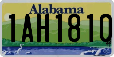 AL license plate 1AH1810