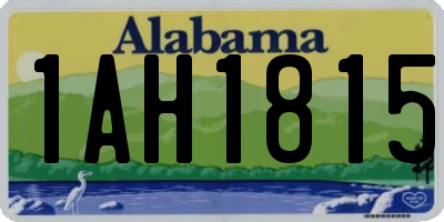 AL license plate 1AH1815