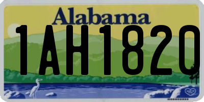 AL license plate 1AH1820