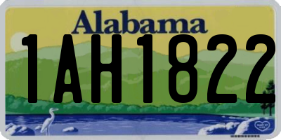 AL license plate 1AH1822