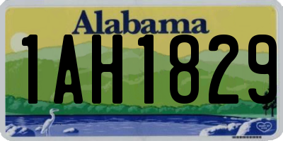 AL license plate 1AH1829