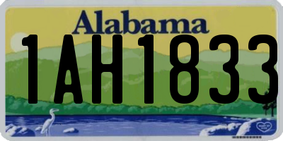 AL license plate 1AH1833