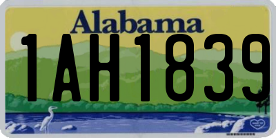 AL license plate 1AH1839