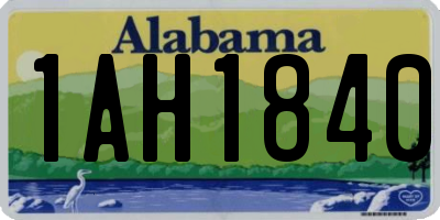 AL license plate 1AH1840