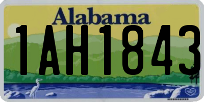 AL license plate 1AH1843