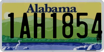 AL license plate 1AH1854