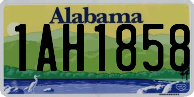 AL license plate 1AH1858