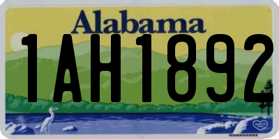AL license plate 1AH1892