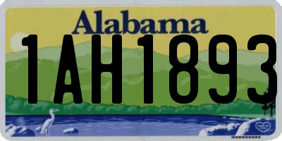 AL license plate 1AH1893