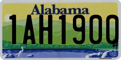 AL license plate 1AH1900