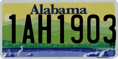 AL license plate 1AH1903