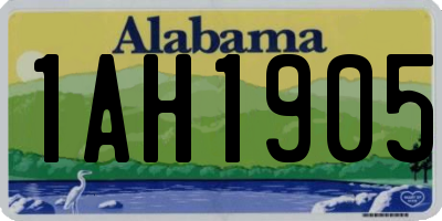 AL license plate 1AH1905
