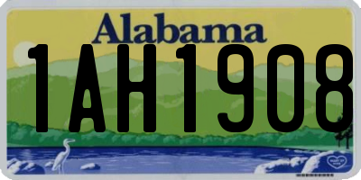 AL license plate 1AH1908