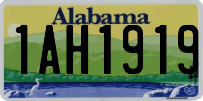 AL license plate 1AH1919